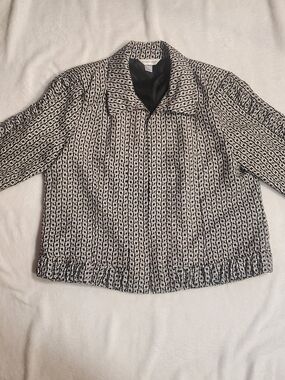 Christopher & Banks Black and White Patterned Jacket